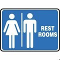 Accuform SAFETY SIGN GRAPHIC RESTROOMS 7 X MRST563XP MRST563XP